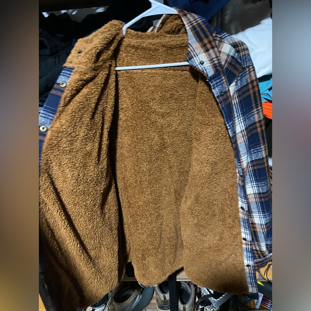 Plaid Sherpa-Lined Jacket for Women - Picture 2 of 4